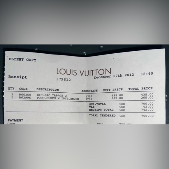 Louis Vuitton Bijoux Sack Tabage Charm Key Ring Key Charm with Proof of Purchase - Picture 5 of 6